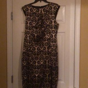 New York & Company - Gold & Black Damask Dress